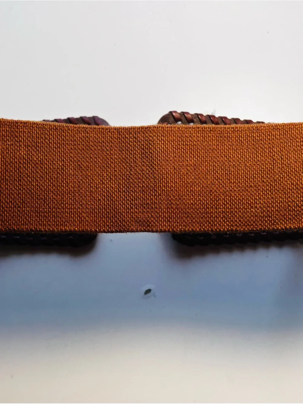 Anthropologie Suede Corset Belt Cognac with Gold Buckle